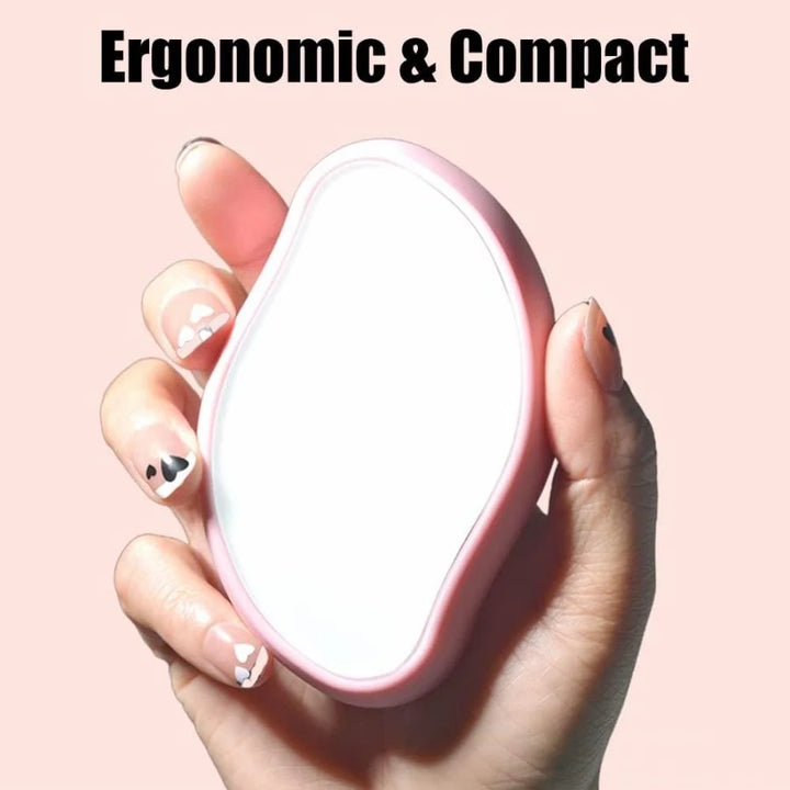 Ergonomic and compact handheld massager in sleek black design, perfectly shaped for grip and daily skincare routines