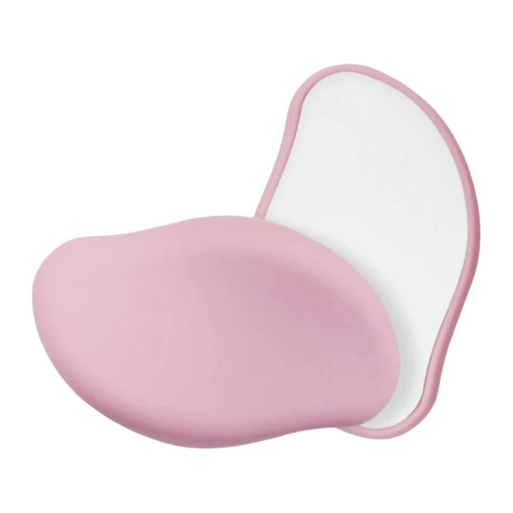 Ergonomic pink sitting posture corrector cushion for lower back support and spine alignment