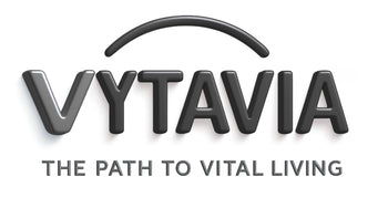 Vytavia logo with tagline 'The Path to Vital Living' on a white background